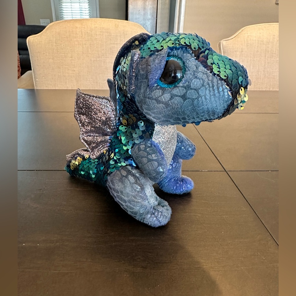 Ty Beanie Babies KATE the Dragon Flippables Has Tush Tag Great Condition!